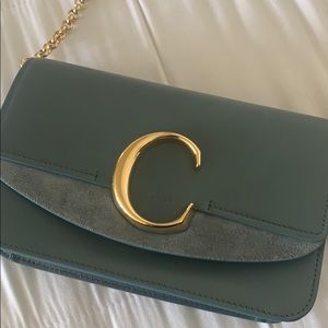 Chloe calfskin Suede C cross body bag